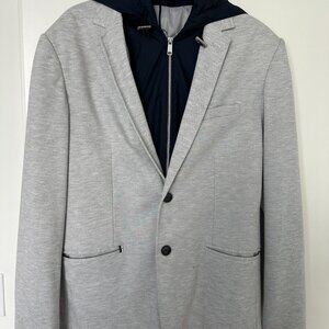 ZARA MAN Men’s 2 Button Blazer  Skinny Suit Jacket with hoodie NWOT